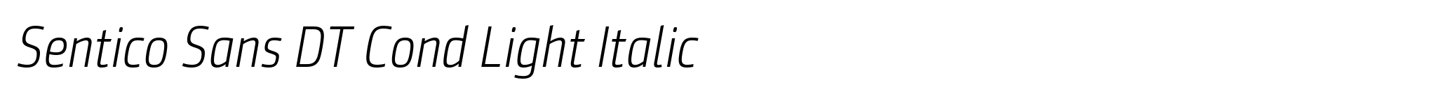 Sentico Sans DT Cond Light Italic image